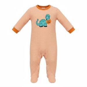 Stitchy Fish Striped Orange Halloween Dinosaur Kids Romper Sz 18M